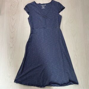 Toad & Co Cotton Athletic Striped Mini Dress Hiking Outdoors Sustainable Size XS